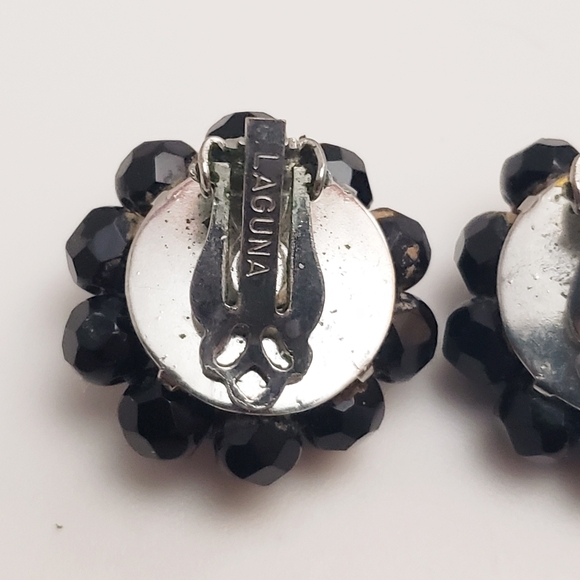 Laguna Black Beaded Bauble Clip Ons - Picture 5 of 9